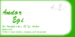 andor egi business card